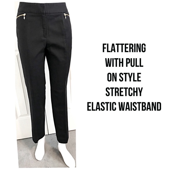 Style & Co Stretch, Ankle Cropped Black Pants - Picture 2 of 8